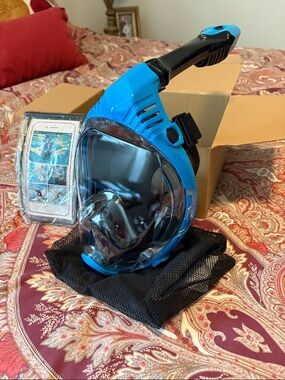 Full-Face Snorkel Mask - Blue